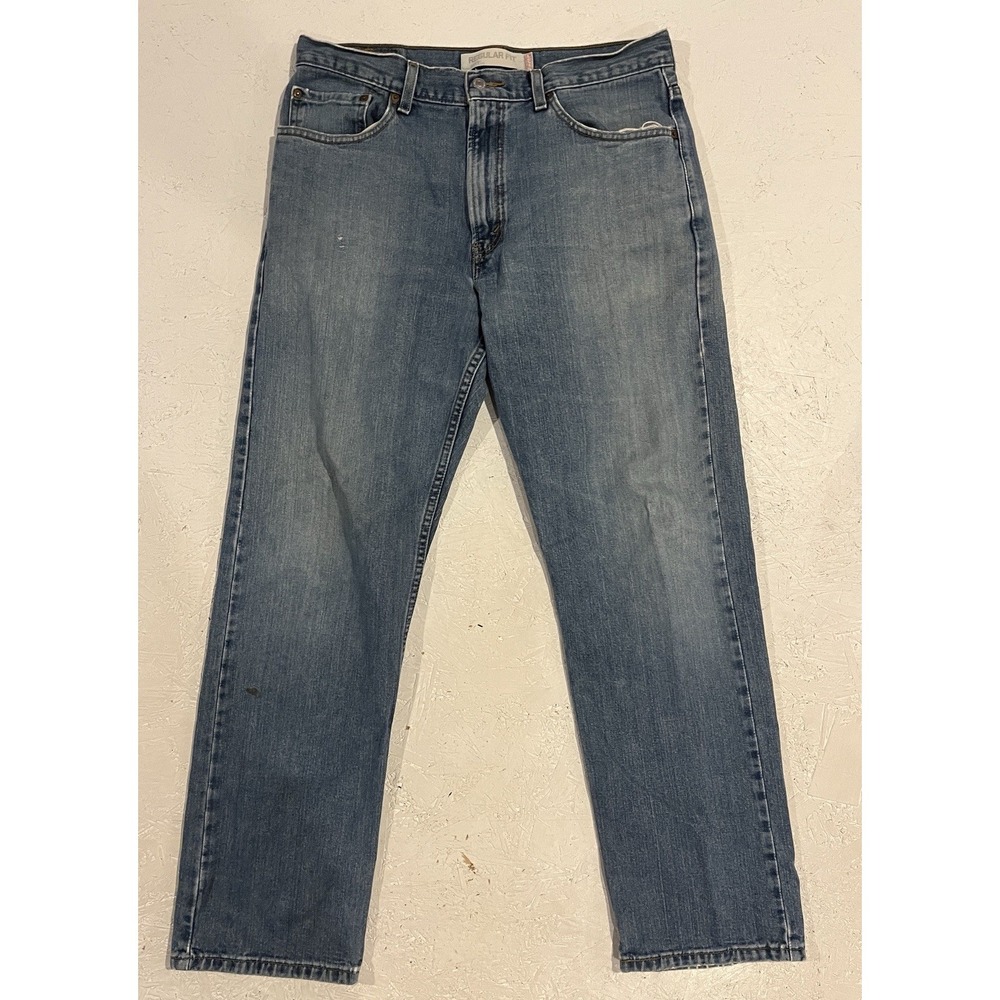 Vintage Levi's 505 Regular Fit Straight‎ Leg Blue Jeans Mens Size 34x32